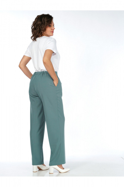 Брюки, жилет Пинск-Стиль 3124 бирюза - фото 12