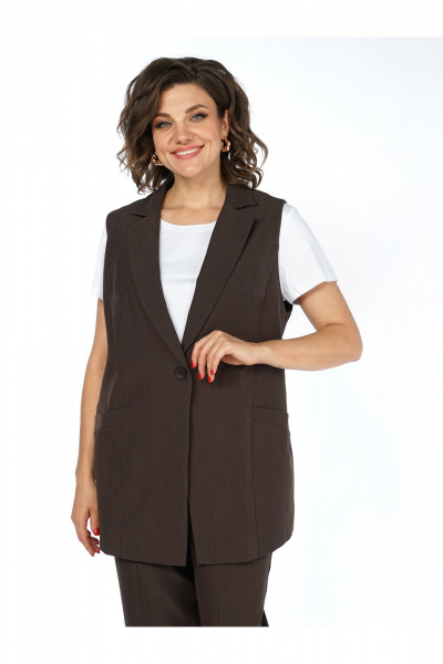 Брюки, жилет Пинск-Стиль 3124 шоколад - фото 7