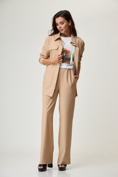 Рубашка Anelli 1293.1 темный_беж - фото 2