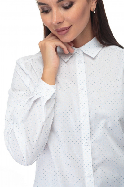 Блуза Anelli 738 белый_голубые_точки - фото 6