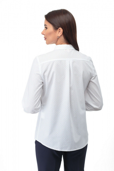 Блуза Anelli 738 белый_голубые_точки - фото 2