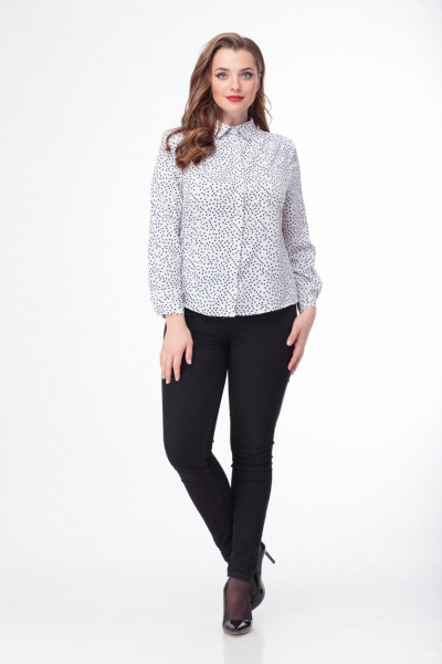 Блуза Anelli 738 белый_горох - фото 3