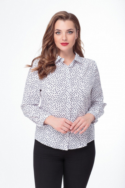 Блуза Anelli 738 белый_горох - фото 1