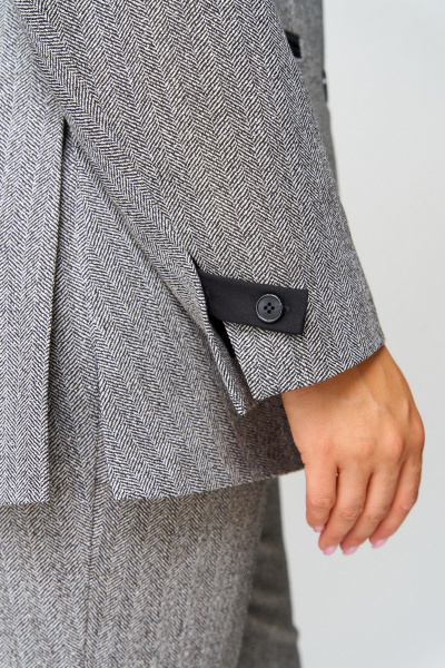 Брюки, жакет Laikony L-743 елочка_серый - фото 13