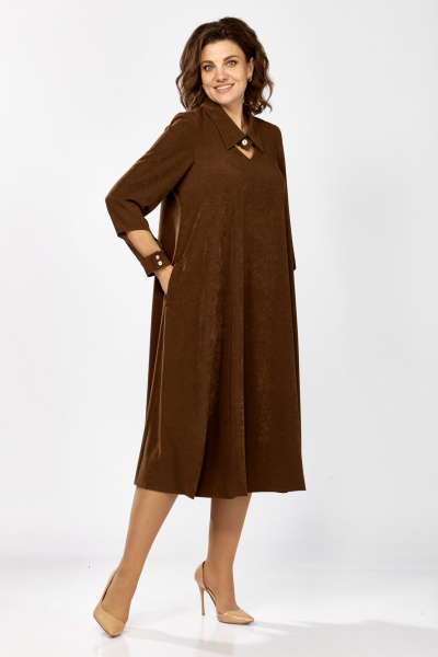 Платье, пояс ZigzagStyle 582 темный_янтарь - фото 4