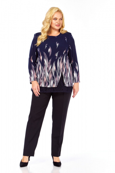 Блуза Abbi 4067 темно-синий - фото 3
