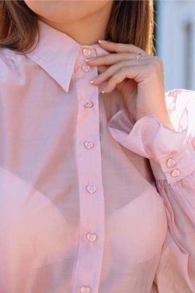 Блуза Marshop М204 розовый - фото 3