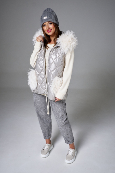 Жилет AVE RARA 1069 песочный металлик - фото 1