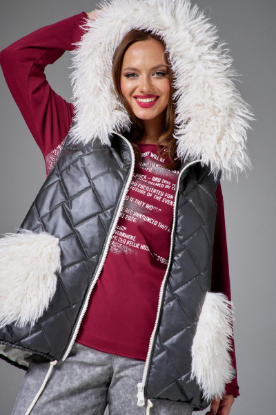 Жилет AVE RARA 1069/1 антрацид - фото 2