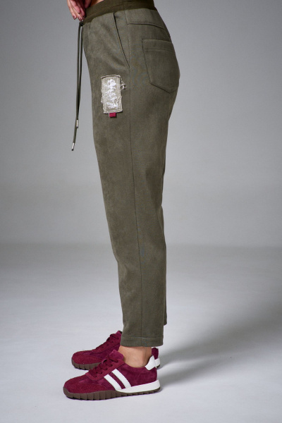 Брюки AVE RARA 4154 оливковый зеленый - фото 3