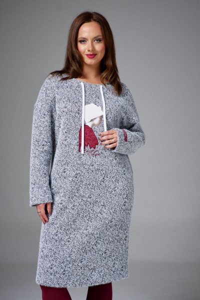 Платье AVE RARA 5036 серый меланж - фото 1