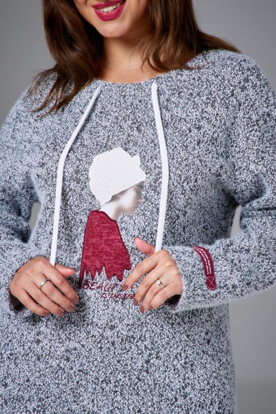 Платье AVE RARA 5036 серый меланж - фото 3