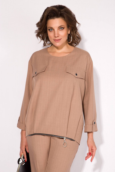 Блуза, брюки Liliana 1483 капучино - фото 3