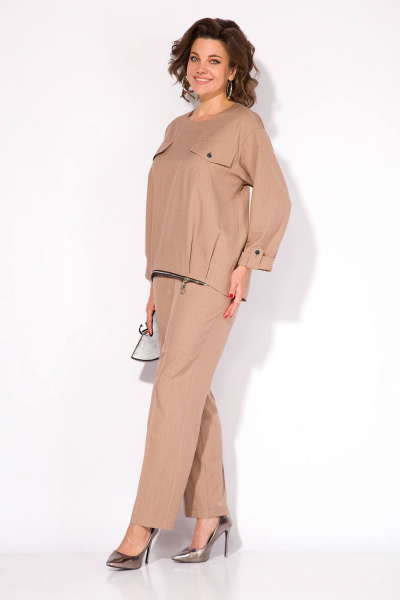 Блуза, брюки Liliana 1483 капучино - фото 2