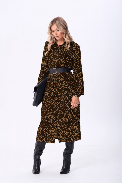 Платье Anastasia 1270 черно-коричневый - фото 2