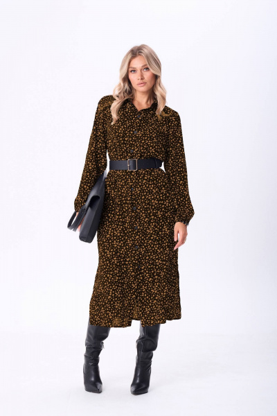 Платье Anastasia 1270 черно-коричневый - фото 1