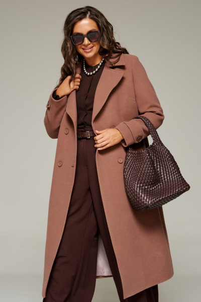 Пальто Beautiful&Free 7028 какао - фото 9