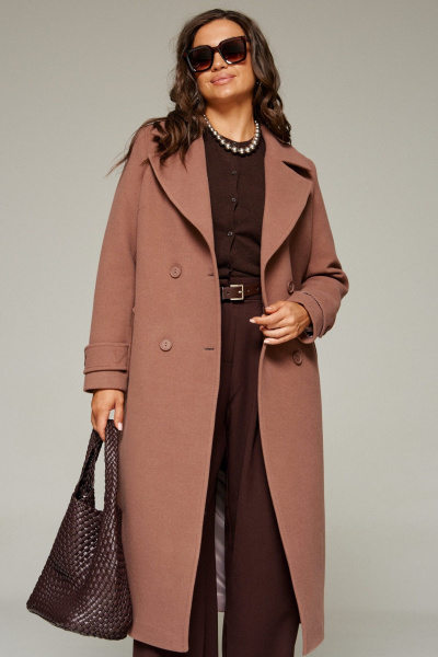 Пальто Beautiful&Free 7028 какао - фото 8