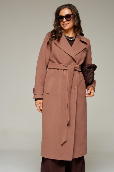 Пальто Beautiful&Free 7028 какао - фото 5