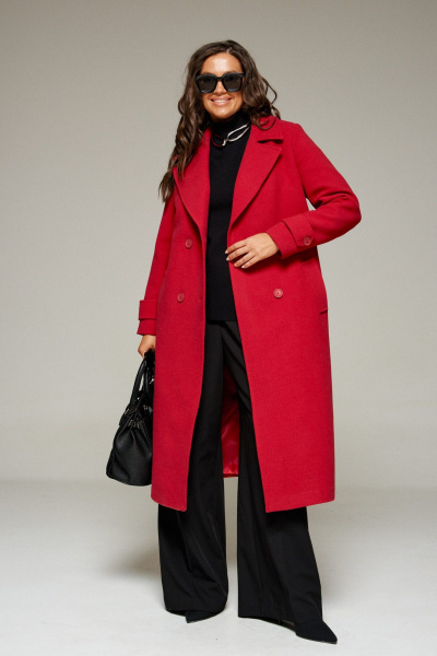 Пальто Beautiful&Free 7028 красный_кармин - фото 16
