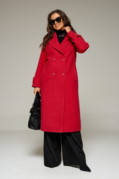 Пальто Beautiful&Free 7028 красный_кармин - фото 15