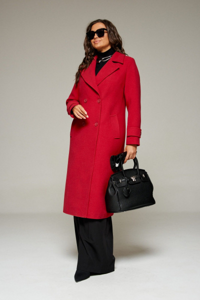 Пальто Beautiful&Free 7028 красный_кармин - фото 14