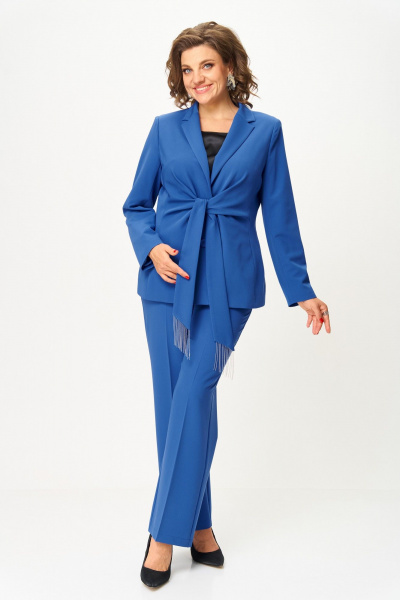Брюки, жакет ANASTASIA MAK 1259 василек - фото 2