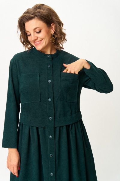 Платье ANASTASIA MAK 1301 зеленый - фото 9