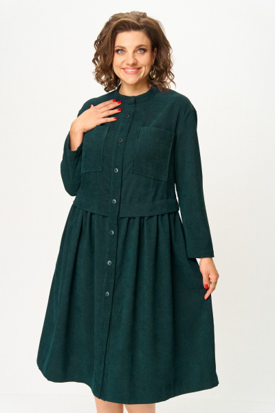 Платье ANASTASIA MAK 1301 зеленый - фото 5