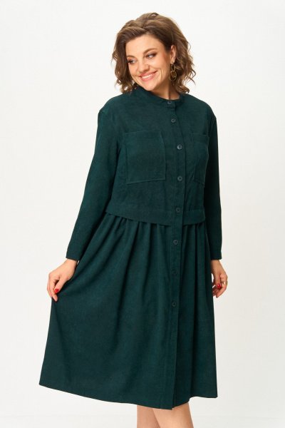 Платье ANASTASIA MAK 1301 зеленый - фото 4