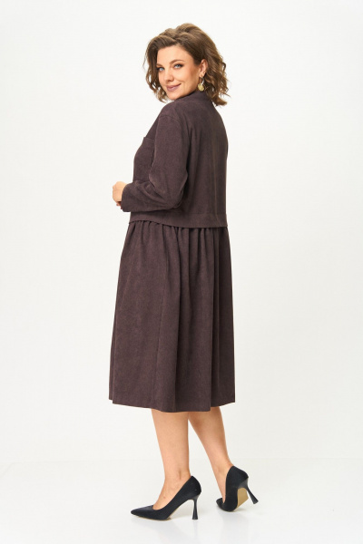 Платье ANASTASIA MAK 1301 коричневый - фото 10