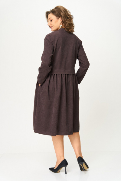 Платье ANASTASIA MAK 1301 коричневый - фото 9