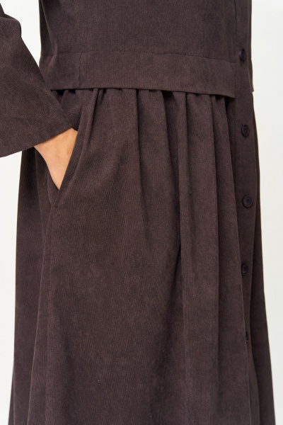 Платье ANASTASIA MAK 1301 коричневый - фото 8