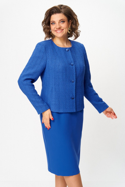 Жакет, юбка ANASTASIA MAK 1302 василек - фото 11