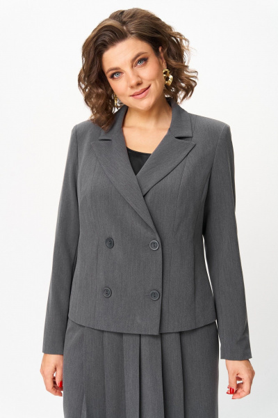 Жакет, юбка ANASTASIA MAK 1303 серый - фото 8