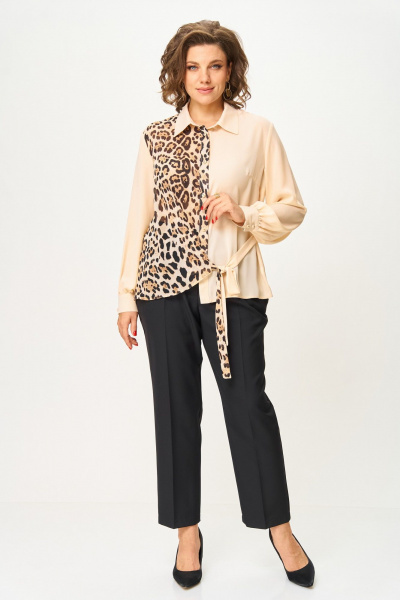 Блуза ANASTASIA MAK 1278 персик - фото 13