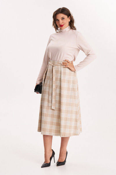 Джемпер и юбка комплектация на каждый день с люверсами Almirastyle 325 - фото 2