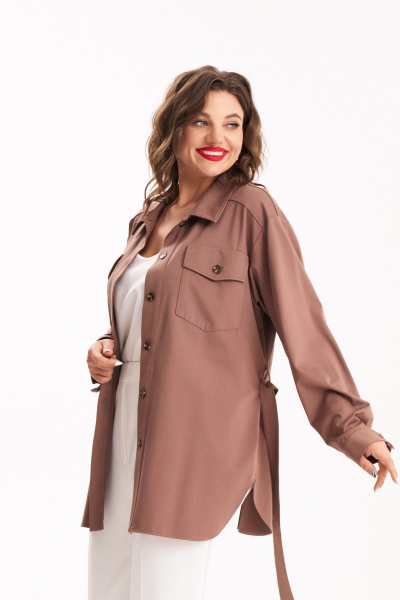 Рубашка Almirastyle 347 коричневый - фото 1
