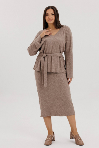 Джемпер и юбка в стиле повседневный из трикотажа Fantazia Mod 4925 - фото 1