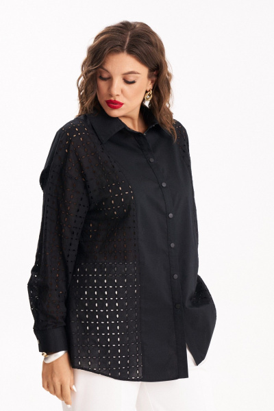 Рубашка Almirastyle 452 черный - фото 3