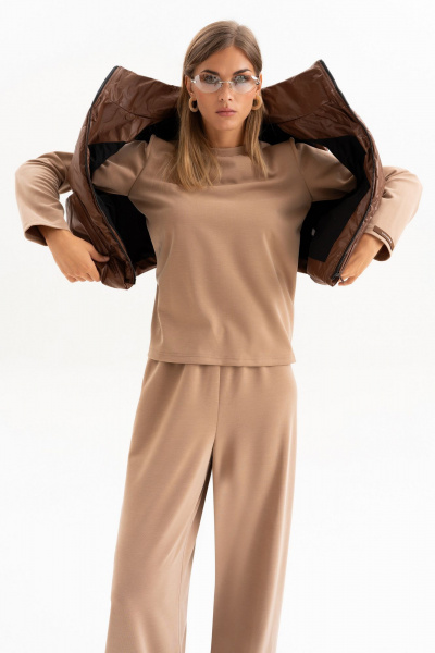 Брюки, джемпер Luna 252 бежевый - фото 8