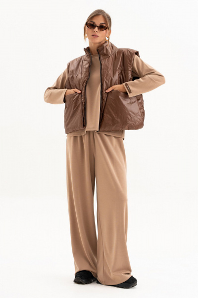 Жилет Luna 253 коричневый - фото 16