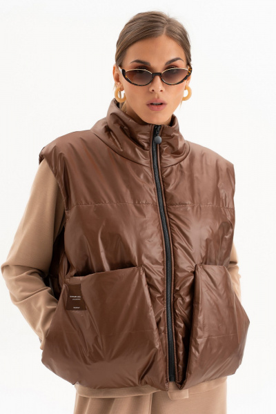 Жилет Luna 253 коричневый - фото 12