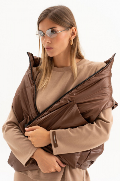 Жилет Luna 253 коричневый - фото 7