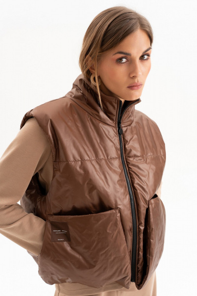 Жилет Luna 253 коричневый - фото 5