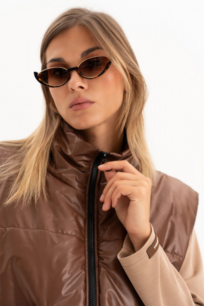 Брюки, джемпер, жилет Luna 254 бежево-коричневый - фото 12