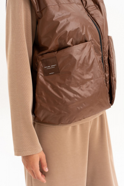 Брюки, джемпер, жилет Luna 254 бежево-коричневый - фото 10