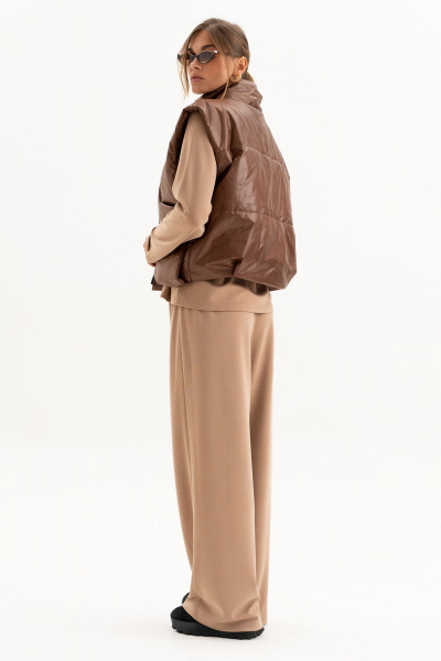 Брюки, джемпер, жилет Luna 254 бежево-коричневый - фото 3