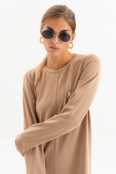 Платье Luna 256 бежевый - фото 20