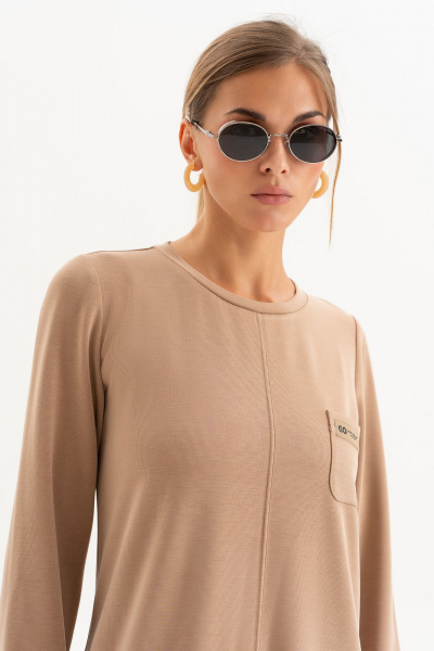 Платье Luna 256 бежевый - фото 19